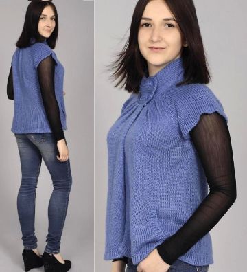 Gilet con collo