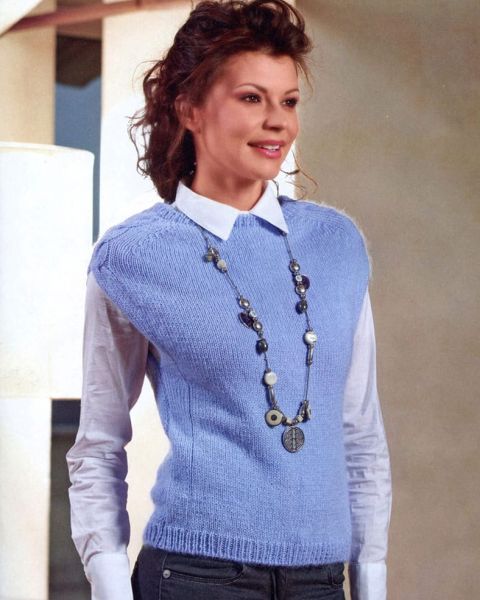 Gilet con trecce sulle spalle