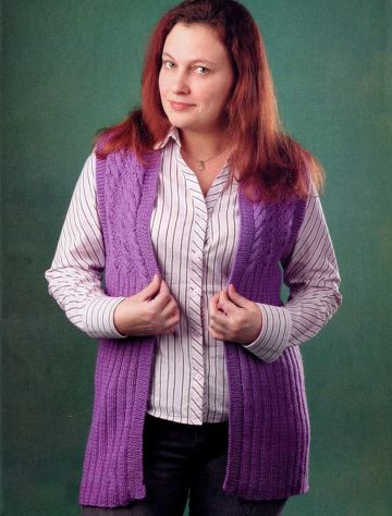 Gilet con lo sprone a trecce