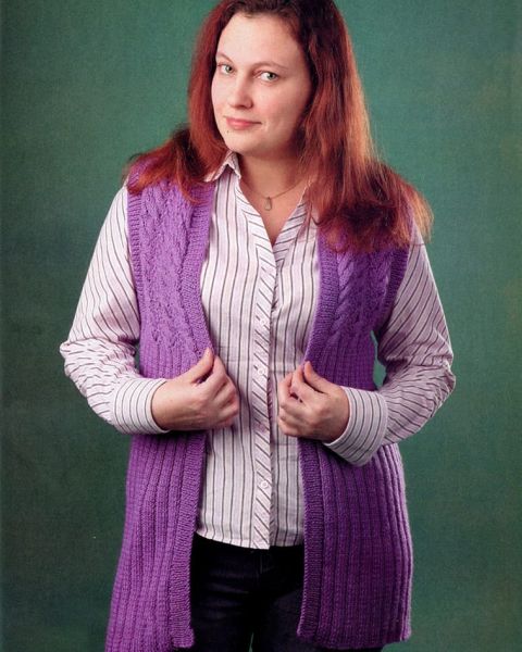 Gilet con lo sprone a trecce
