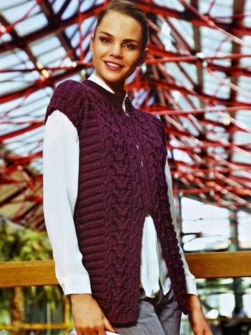 Gilet con trecce