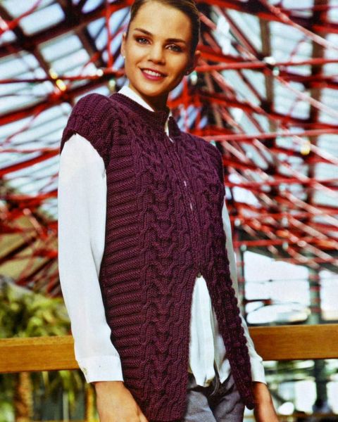 Gilet con trecce