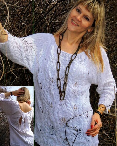 Pull con laccetti al dietro