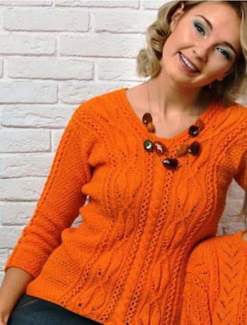Pull con una combinazione di punto fantasia
