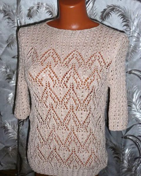 Pull ajour con sprone a punto treccia