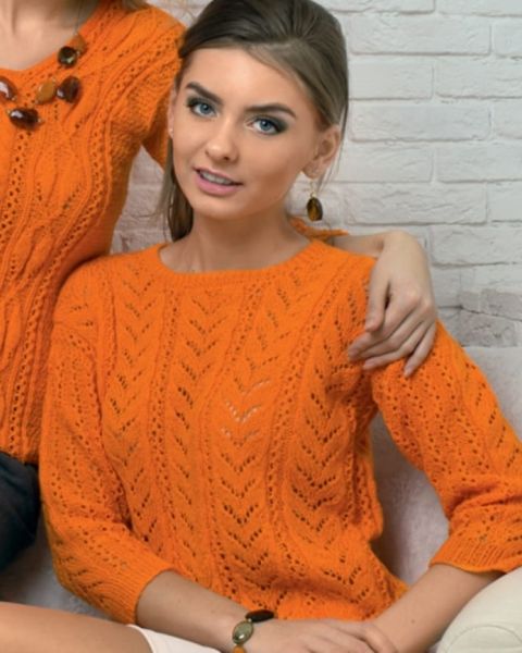 Pull con foglie ajour
