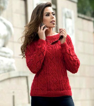 Pull con rombi ajour