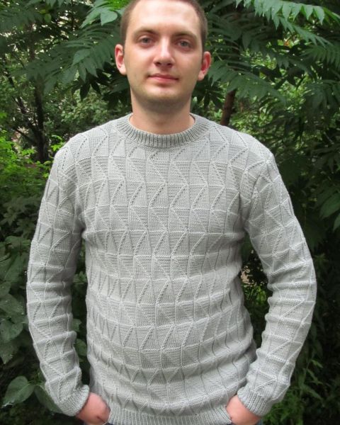 Maglione da uomo a punto fantasia