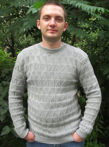 Maglione da uomo a punto fantasia