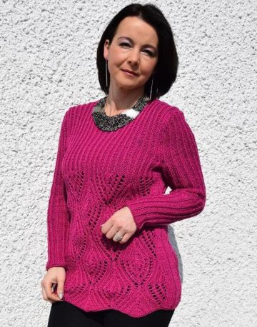 Pull con foglie ajour