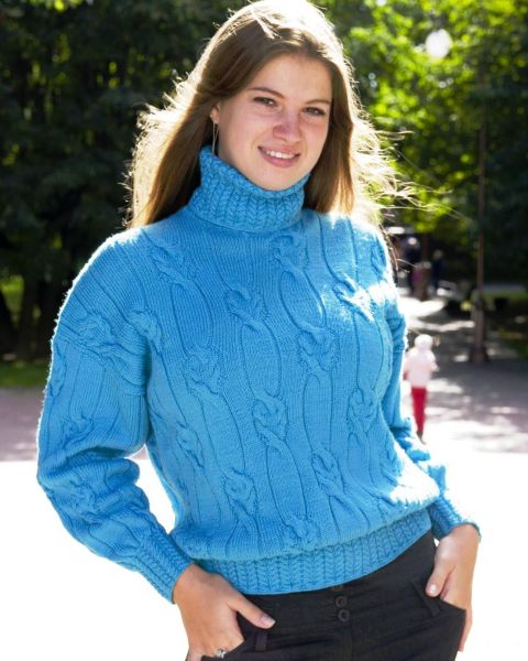 Maglione con trecce
