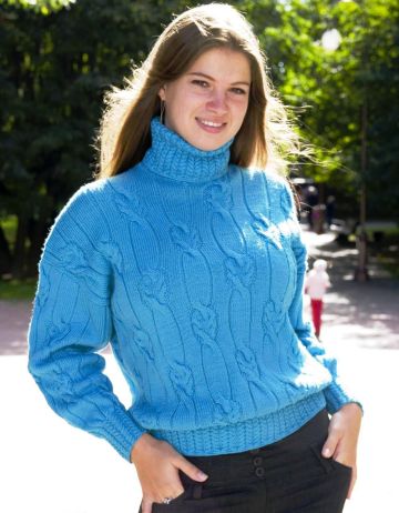 Maglione con trecce