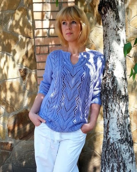 Pull con punti ajour
