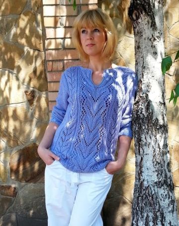 Pull con punti ajour