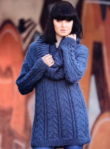 Pull lungo con punto in rilievo