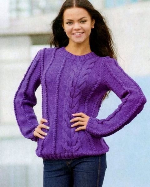 Pull con ampia treccia