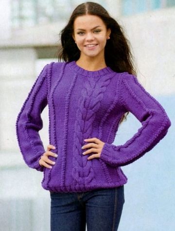 Pull con ampia treccia