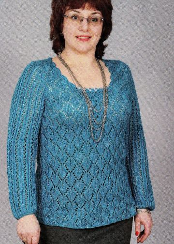 Pull con foglie ajour