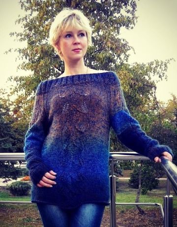Pull con motivo a foglie