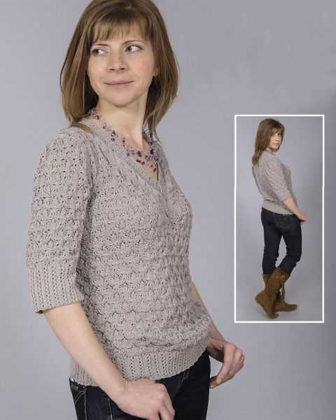 Pull ajour con scollo a V