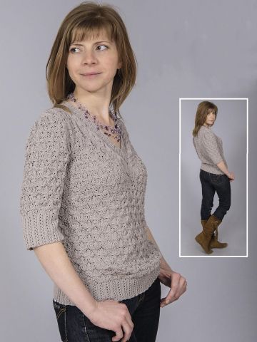 Pull ajour con scollo a V
