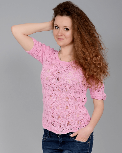 Pull ajour con maniche corte