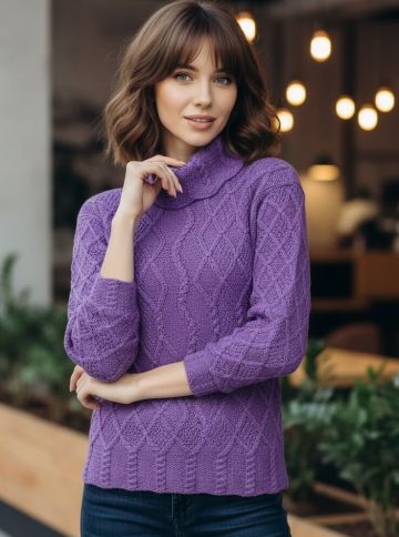 Maglione a punto fantasia