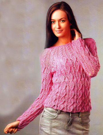 Pull con sprone rotondo a punto treccia