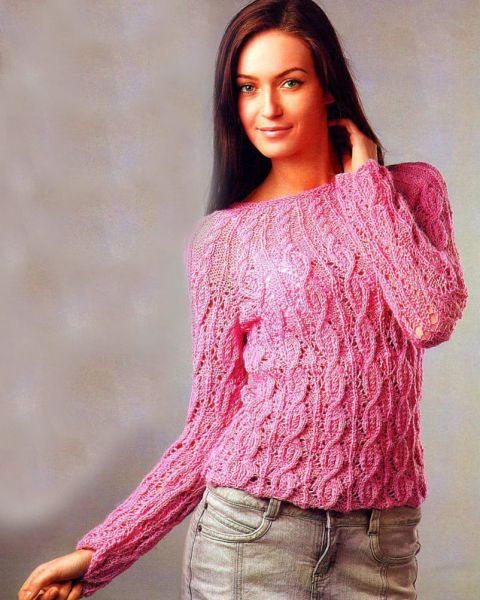 Pull con sprone rotondo a punto treccia