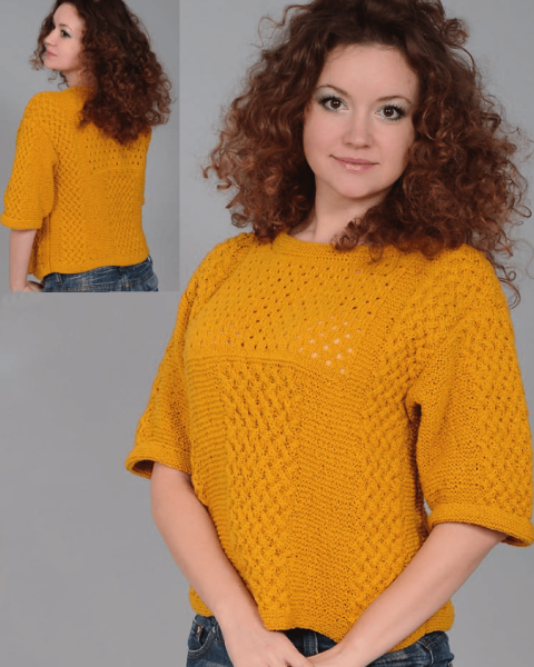 Pull con inserto ajour