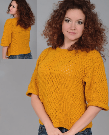 Pull con inserto ajour