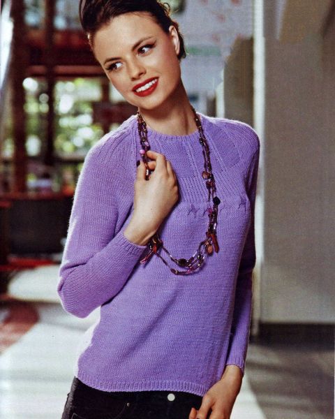 Pull con sprone rotondo a punto treccia