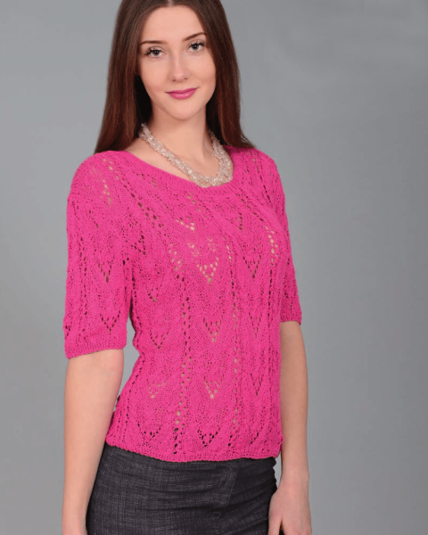 Pull ajour con maniche corte