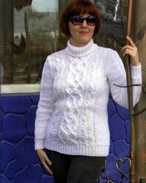Maglione con le trecce
