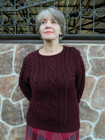 Pull con trecce e con rombi