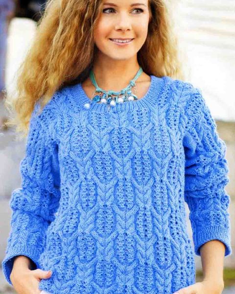 Pull a trecce ajour