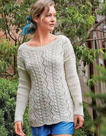 Pull con una combinazione di punto fantasia