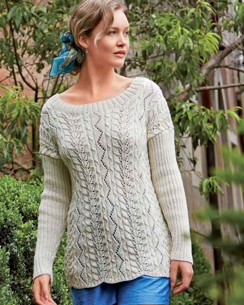 Pull con una combinazione di punto fantasia