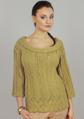 Pull con fasce ajour