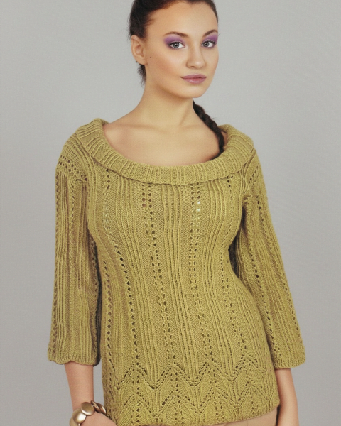 Pull con fasce ajour