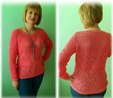 Pull con una combinazione di punto ajour