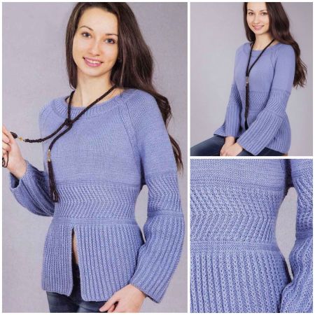 Pullover con spacco
