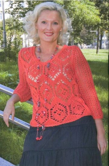 Pull con rombi ajour