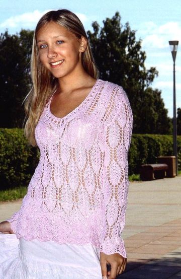 Pull di foglie ajour