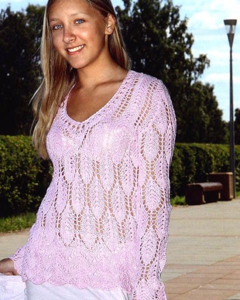Pull di foglie ajour