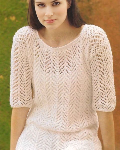 Maglione traforato estivo con maniche a 3/4