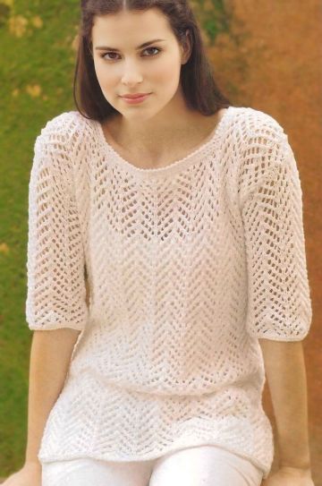 Maglione traforato estivo con maniche a 3/4