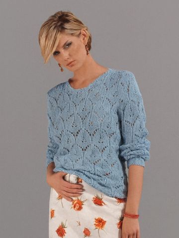 Pull con Punto a Foglie ai ferri