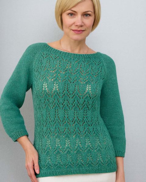 Pull con Punto Foglie Traforate