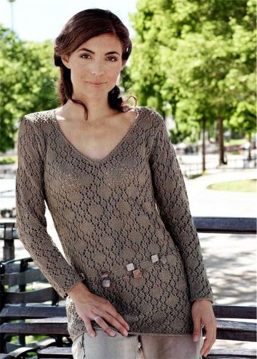 Pull Lungo a Rombi Traforati